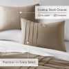Twin/Twin XL Microfiber Pleated Soft Lightweight Comforter Set Tan Khaki