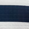 Full/Queen Navy White Stripe 3 Piece Cotton Lightweight Quilt Set
