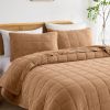 King / California King size Taupe Brown Sienna Faded Stone Washed Cotton Quilt
