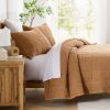 King / California King size Taupe Brown Sienna Faded Stone Washed Cotton Quilt