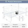 Twin size Victorian White Metal Daybed Frame - 350 lbs. Weight Capacity