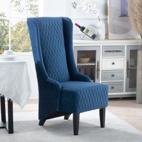 23.03''Wide High-Back Velvet Accent Chair, Comfy High Wingback Chair, Living Room Chair with Soft Padded & Wooden Legs