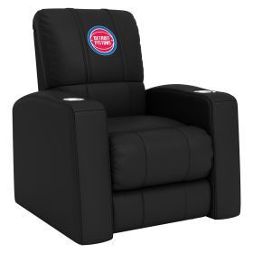 Relax Home Theater Recliner Detroit Pistons Logo (Material: Commercial Grade Synthetic Leather)