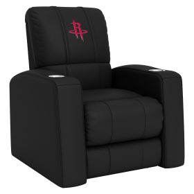 Relax Home Theater Recliner with Houston Rockets Logo (Material: Commercial Grade Synthetic Leather)